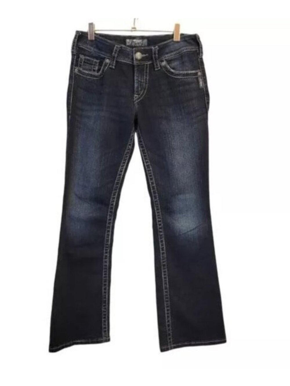 Silver | Suki Mid Rise Slim Boot Denim Dark Wash Jeans
